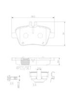 Brembo OE Prem NAO Ceramic Pads (Rear) - Mercedes - Image 2