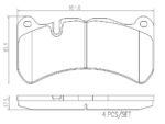 Brembo OE Prem NAO Ceramic Pads (Front) - Mercedes - Image 2