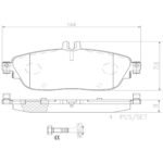 Brembo OE Prem NAO Ceramic Equivalent Pads (Front) - Mercedes - Image 2