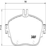 Brembo OE Prem LowMet Equivalent Pads (Front) - Mercedes - Image 2