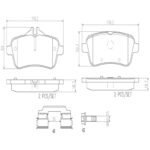 Brembo OE Prem NAO Ceramic Pads (Rear) - Mercedes - Image 2