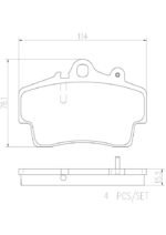 Brembo OE Prem NAO Ceramic Pads (Front) - Porsche - Image 2