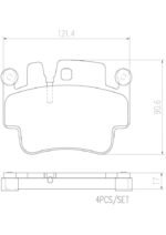 Brembo OE Prem NAO Ceramic Pads (Front) - Porsche - Image 2
