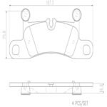 Brembo OE Prem NAO Ceramic Equivalent Pads (Rear) - VW - Image 2