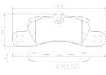 Brembo OE Prem NAO Ceramic Pads (Rear) - Porsche - Image 2