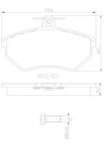 Brembo OE Prem NAO Ceramic Pads (Front) - VW - Image 2