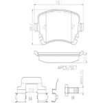 Brembo OE Prem NAO Ceramic Pads (Rear) - Audi - Image 2