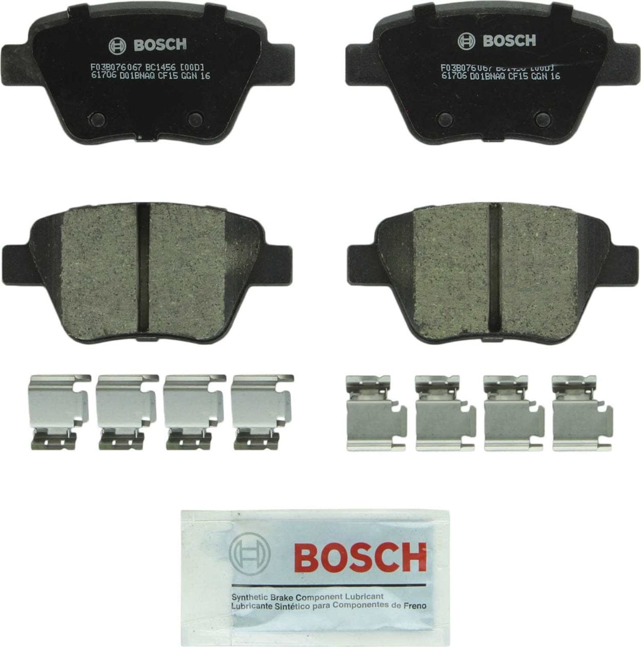 BS_BC1456_Fro.jpg QuietCast Ceramic Pads (Rear) - VW/Audi / 8P / Mk6 / Mk5 / B7 / A3 / Beetle / EOS / Golf / GTI / Jetta / GLI / Passat - Image 1
