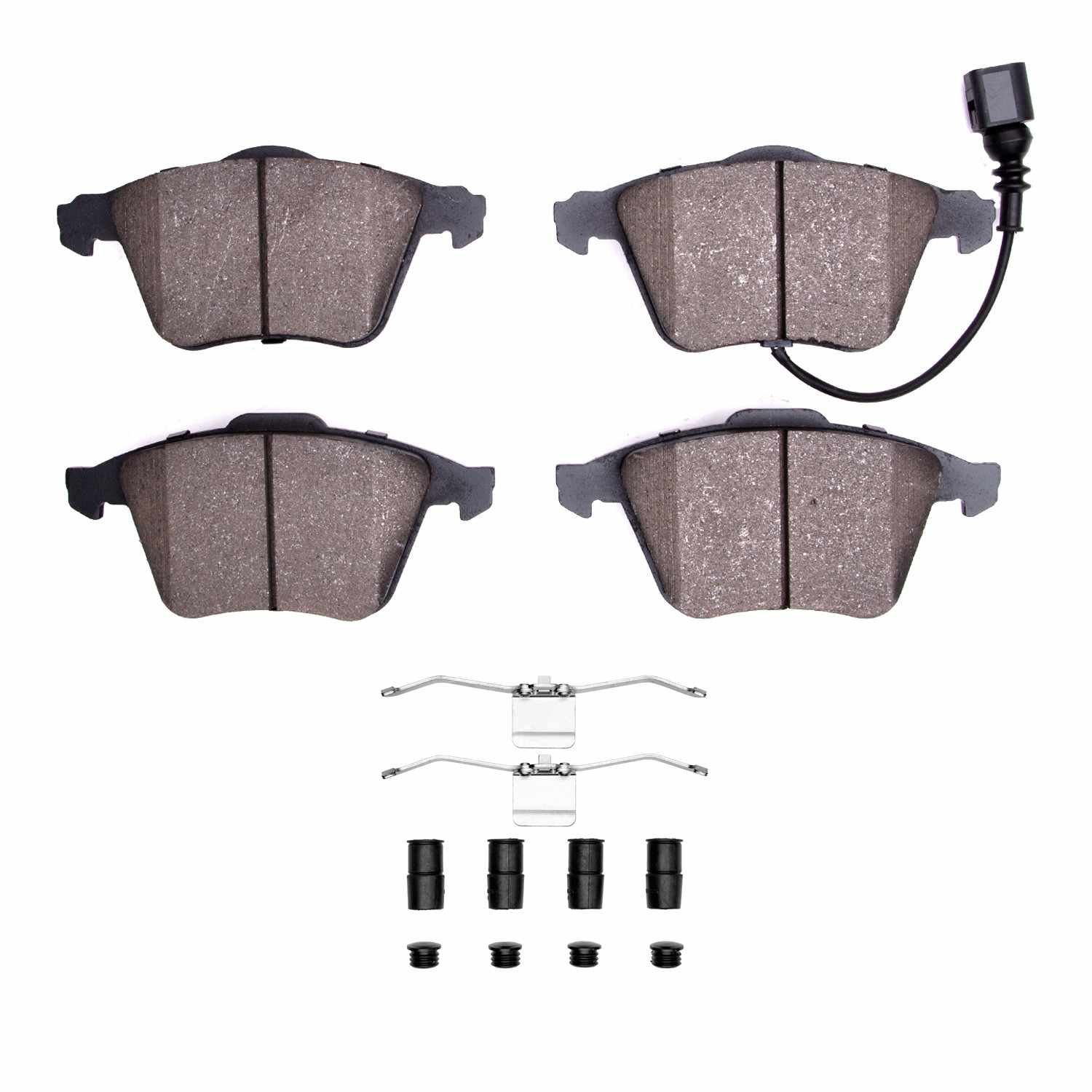DF_1115091532_Fro.jpg Dynamic Friction 2006-2011 Volkswagen Golf R Front Active Perf Pads & Hardware Kit - Image 1