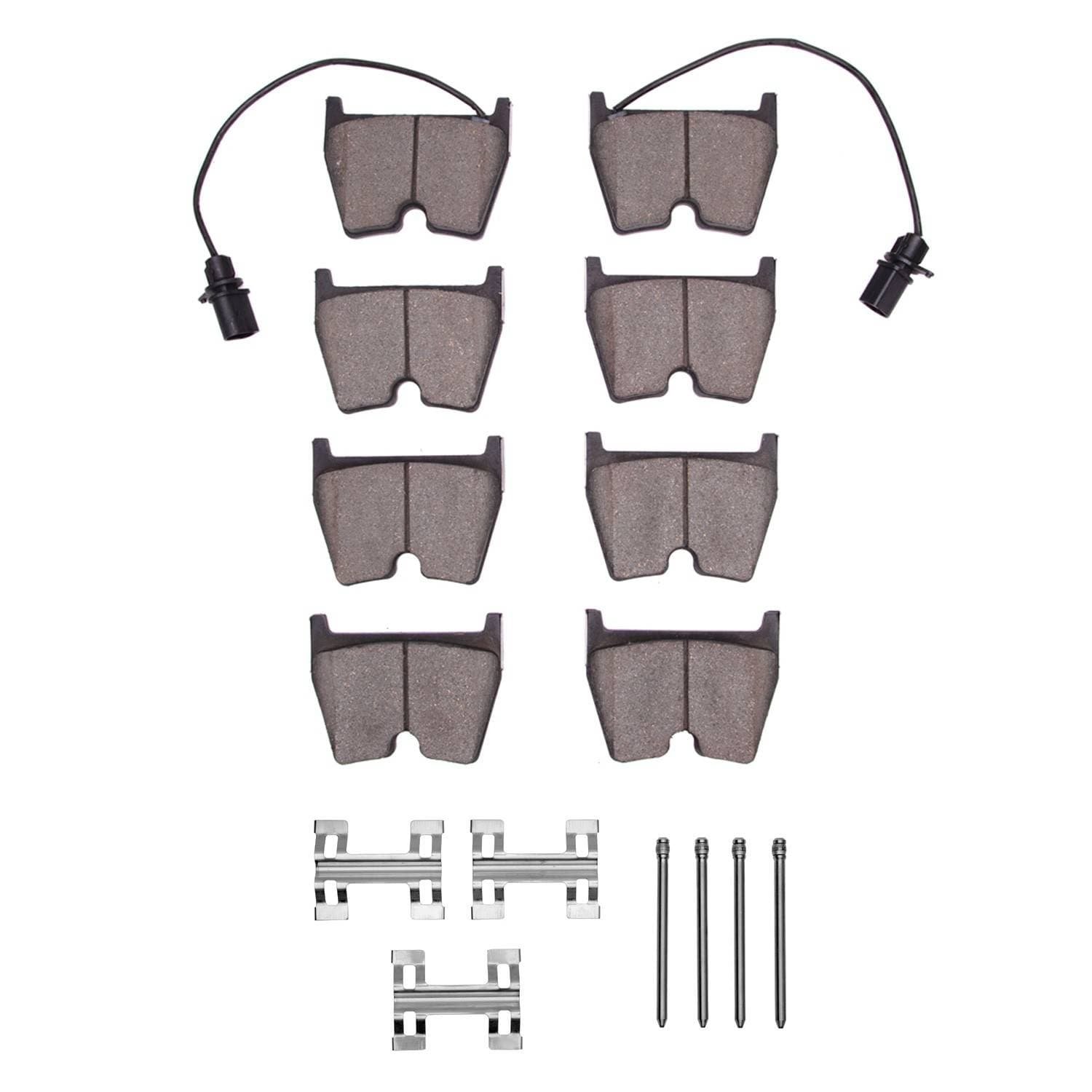 DF_1115102901_Fro.jpg Dynamic Friction 2003-2016 Audi R8 Front Active Performance Pads and Hardware Kit - Image 1