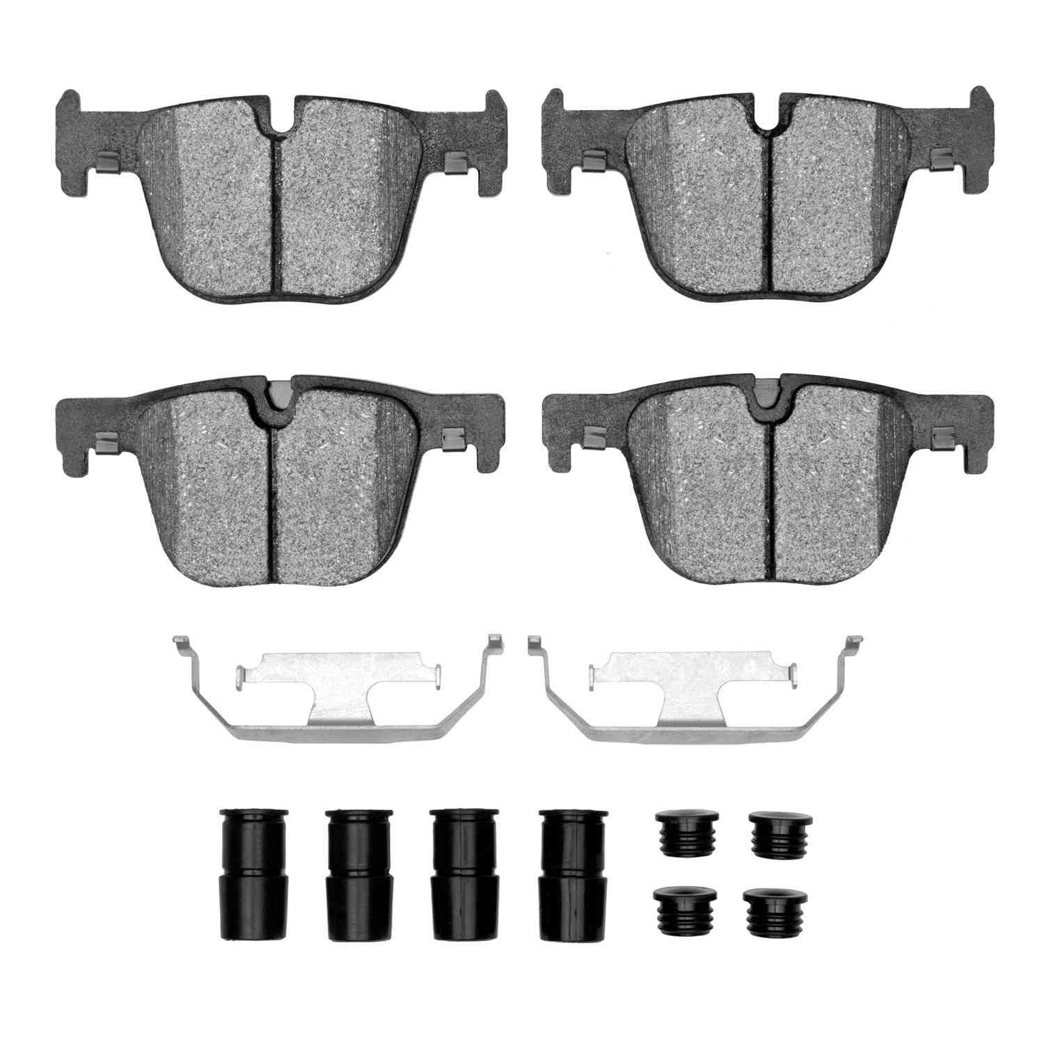 DF_1115161001_Fro.jpg Dynamic Friction 2012-2020 BMW ActiveHybrid 3 Rear Active Performance Pads and Hardware Kit - Image 1
