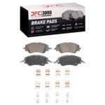 Dynamic Friction 2022-2023 Peugeot 8 (Mexico) Front 3000 Ceramic Brake Pads and Hardware Kit