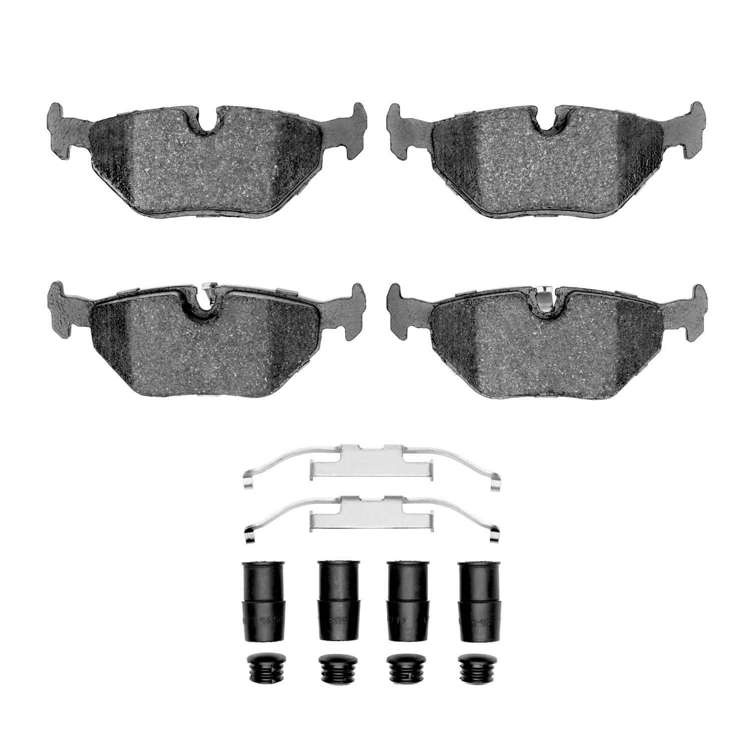 DF_1551069201_Fro.jpg Dynamic Friction 1996-2000 BMW Z3 Rear 5000 Advanced Low Metallic Brake Pads and Hardware Kit - Image 1