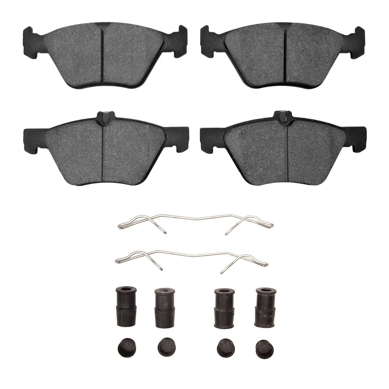DF_1551085311_Fro.jpg Dynamic Friction 2004-2009 Mercedes-Benz E320 Front 5000 Advanced Low Metallic Brake Pads and Hardware Kit - Image 1