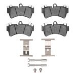 Dynamic Friction 2003-2015 Audi Q7 Front 5000 Advanced Low Metallic Brake Pads and Hardware Kit
