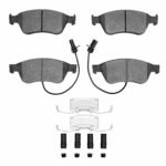 Dynamic Friction 2004-2011 Audi S6 Front 5000 Advanced Low Metallic Brake Pads and Hardware Kit