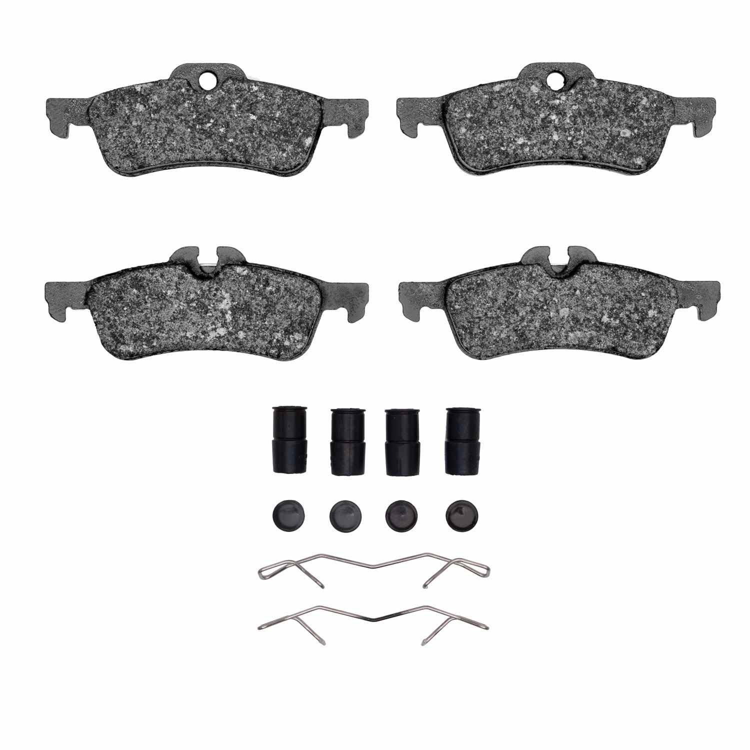 DF_1551106001_Fro.jpg Dynamic Friction 2002-2008 MINI Cooper (Excl Clubman) Rear 5000 Advanced Low Metallic Brake Pads and Hardware Kit - Image 1