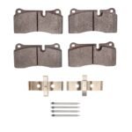 Dynamic Friction 2008-2021 Audi R8 Rear 5000 Advanced Low Metallic Brake Pads and Hardware Kit