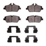 Dynamic Friction 2014-2021 BMW i3 Front 5000 Advanced Low Metallic Brake Pads and Hardware Kit