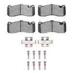 Dynamic Friction 2006-2013 BMW 135i Front 5000 Advanced Low Metallic Brake Pads and Hardware Kit
