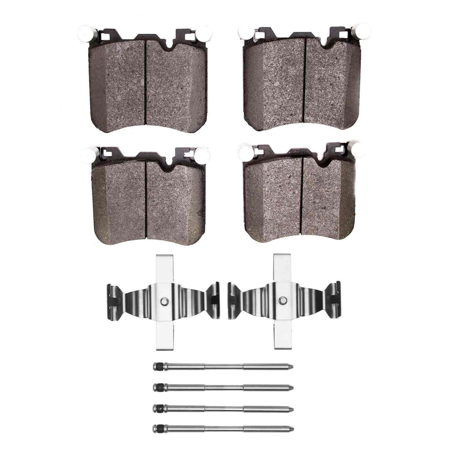DF_1551142901_Fro.jpg Dynamic Friction 2010-2019 BMW X5 Front 5000 Advanced Low Metallic Brake Pads and Hardware Kit - Image 1