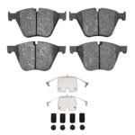 Dynamic Friction 2010-2019 BMW 760Li Front 5000 Advanced Low Metallic Brake Pads and Hardware Kit