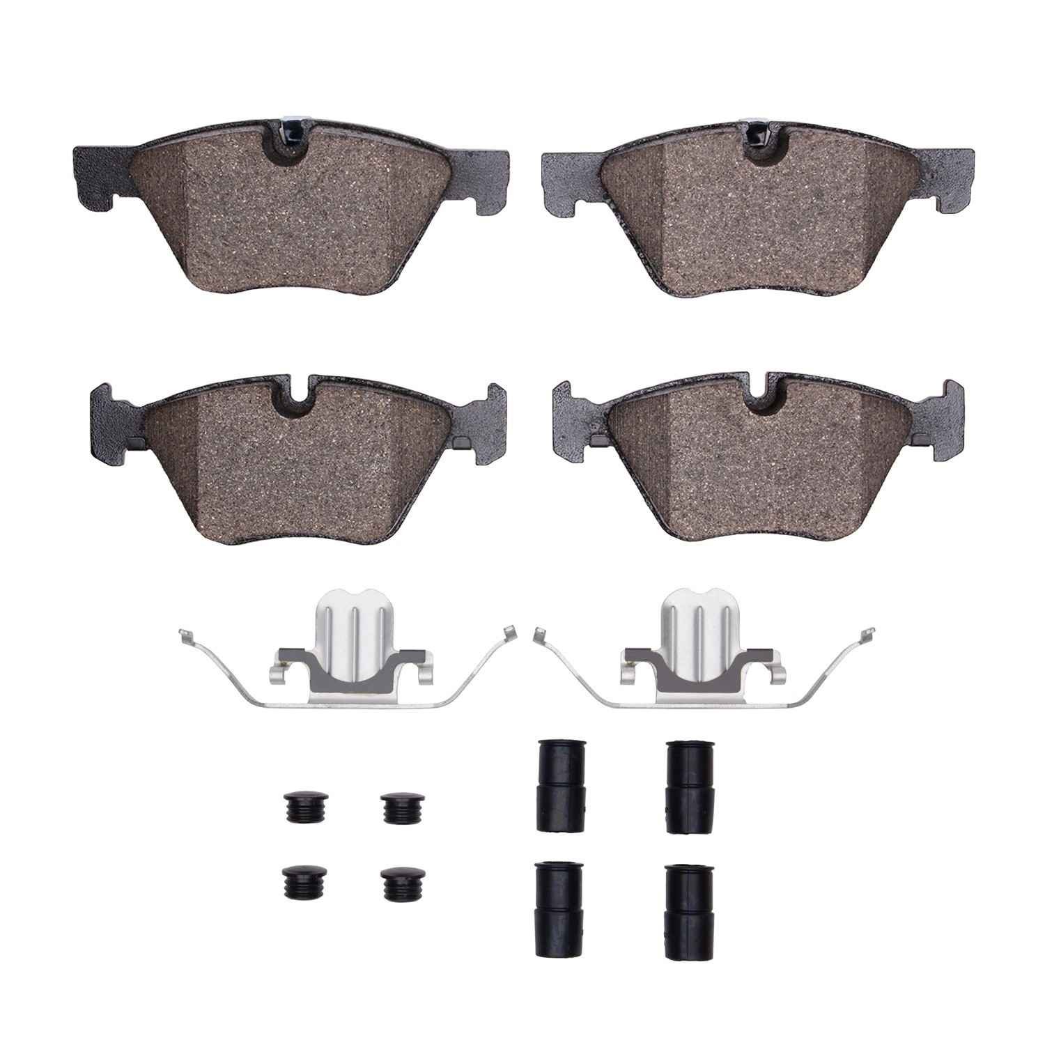 DF_1551150401_Fro.jpg Dynamic Friction 2011-2011 BMW 528i Front 5000 Advanced Low Metallic Brake Pads and Hardware Kit - Image 1