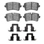 Dynamic Friction 2012-2013 Audi A6 Quattro Rear 5000 Advanced Low Metallic Brake Pads and Hardware Kit