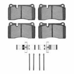 Dynamic Friction 2012-2013 Audi TT Quattro RS Front 5000 Advanced Low Metallic Brake Pads and Hardware Kit