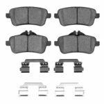 Dynamic Friction 2012-2020 Mercedes-Benz SLK55 AMG Rear 5000 Advanced Low Metallic Brake Pads and Hardware Kit