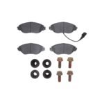 Dynamic Friction 2012-2024 Audi A3 Quattro Front 5000 Advanced Ceramic Brake Pads and Hardware Kit