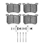 Dynamic Friction 2013-2020 Mercedes-Benz SL450 Front 5000 Advanced Low Metallic Brake Pads and Hardware Kit