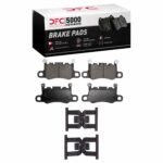 Dynamic Friction 2015-2019 Porsche 911 Rear 5000 Advanced Semi Metallic Brake Pads and Hardware Kit
