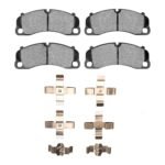 Dynamic Friction 2013-2024 Porsche 911 Front 5000 Advanced Low Metallic Brake Pads and Hardware Kit