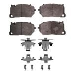 Dynamic Friction 2016-2025 Audi RSQ8 Front 5000 Advanced Low Metallic Brake Pads and Hardware Kit