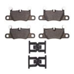 Dynamic Friction 2010-2023 Porsche Panamera Rear 5000 Advanced Low Metallic Brake Pads and Hardware Kit