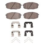 Dynamic Friction 2017-2019 Hyundai Creta (Mexico) Front 5000 Advanced Ceramic Brake Pads and Hardware Kit