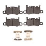 Dynamic Friction 2017-2025 Audi RS e-Tron GT Rear 5000 Advanced Low Metallic Brake Pads and Hardware Kit