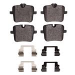 Dynamic Friction 2017-2025 BMW M850i xDrive Rear 5000 Advanced Low Metallic Brake Pads and Hardware Kit