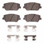 Dynamic Friction 2019-2020 Hyundai Santa Fe Front 5000 Advanced Ceramic Brake Pads and Hardware Kit