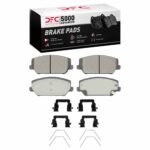 Dynamic Friction 2022-2025 Hyundai Kona N Front 5000 Advanced Low Metallic Brake Pads and Hardware Kit