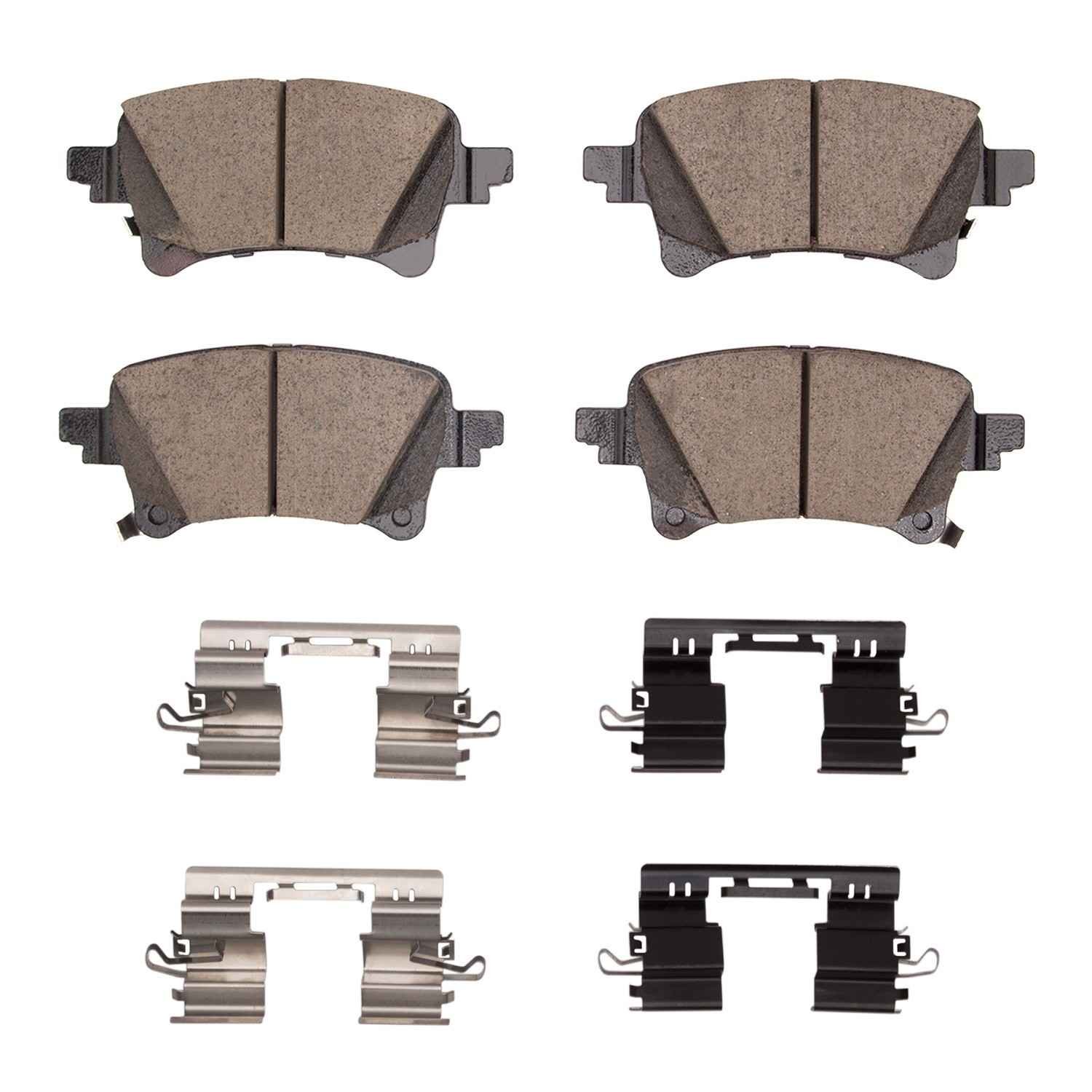 DF_1551223301_Fro.jpg Dynamic Friction 2020-2025 Jeep Gladiator Rear 5000 Advanced Ceramic Brake Pads and Hardware Kit - Image 1