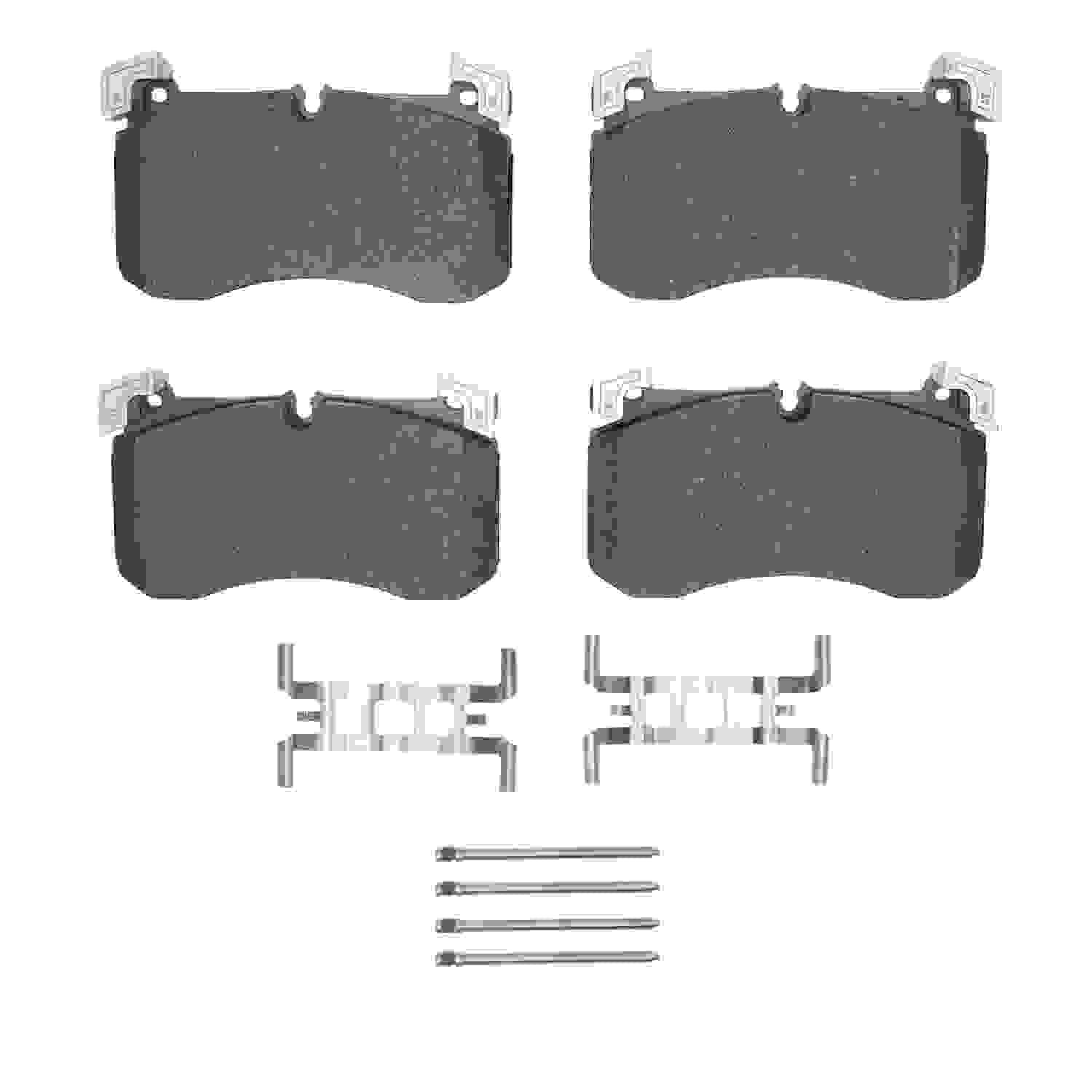 DF_1551223801_Fro.jpg Dynamic Friction 2019-2025 Mercedes-Benz GLE63 AMG S SUV Front 5000 Advanced Low Metallic Brake Pads and Hardware Kit - Image 1