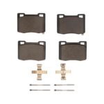 Dynamic Friction 2020-2022 Ford Mustang Rear 5000 Advanced Low Metallic Brake Pads and Hardware Kit
