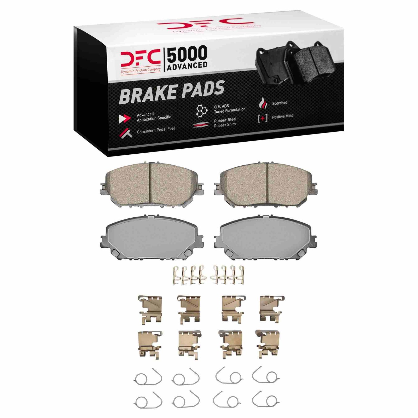 DF_1551237501_Fro.jpg Dynamic Friction 2021-2025 Nissan Rogue Front 5000 Advanced Ceramic Brake Pads and Hardware Kit - Image 1