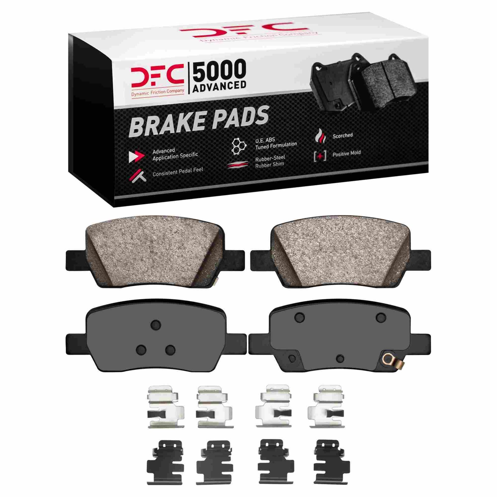 DF_1551238101_Fro.jpg Dynamic Friction 2021-2026 Hyundai Palisade Rear 5000 Advanced Ceramic Brake Pads and Hardware Kit - Image 1