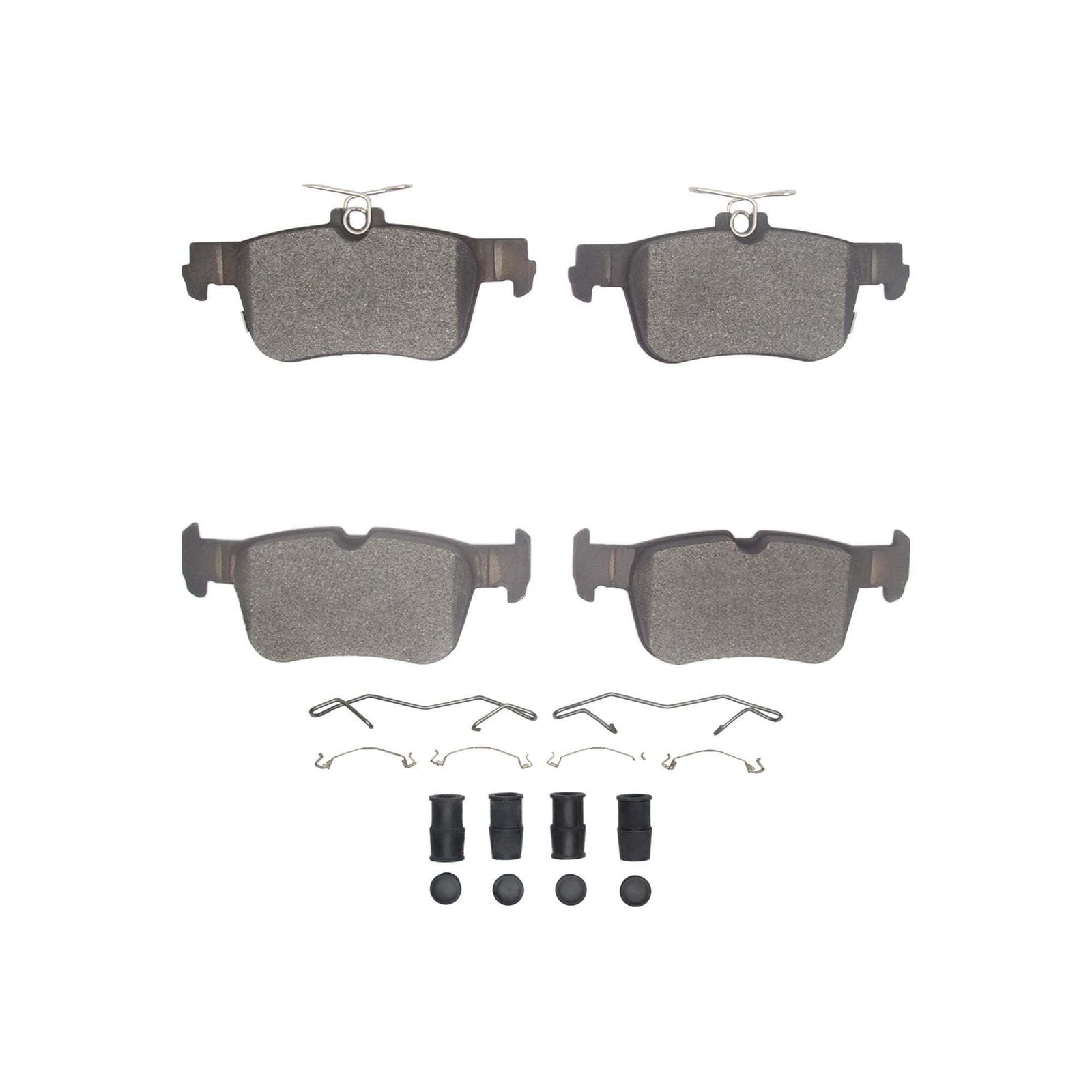 DF_1551238401_Fro.jpg Dynamic Friction 2021-2025 Ford Mustang Mach-E Rear 5000 Advanced Low Metallic Brake Pads and Hardware Kit - Image 1