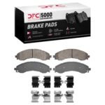 Dynamic Friction 2021-2025 Chevrolet Express 4500 Front 5000 Advanced Semi Metallic Brake Pads and Hardware Kit