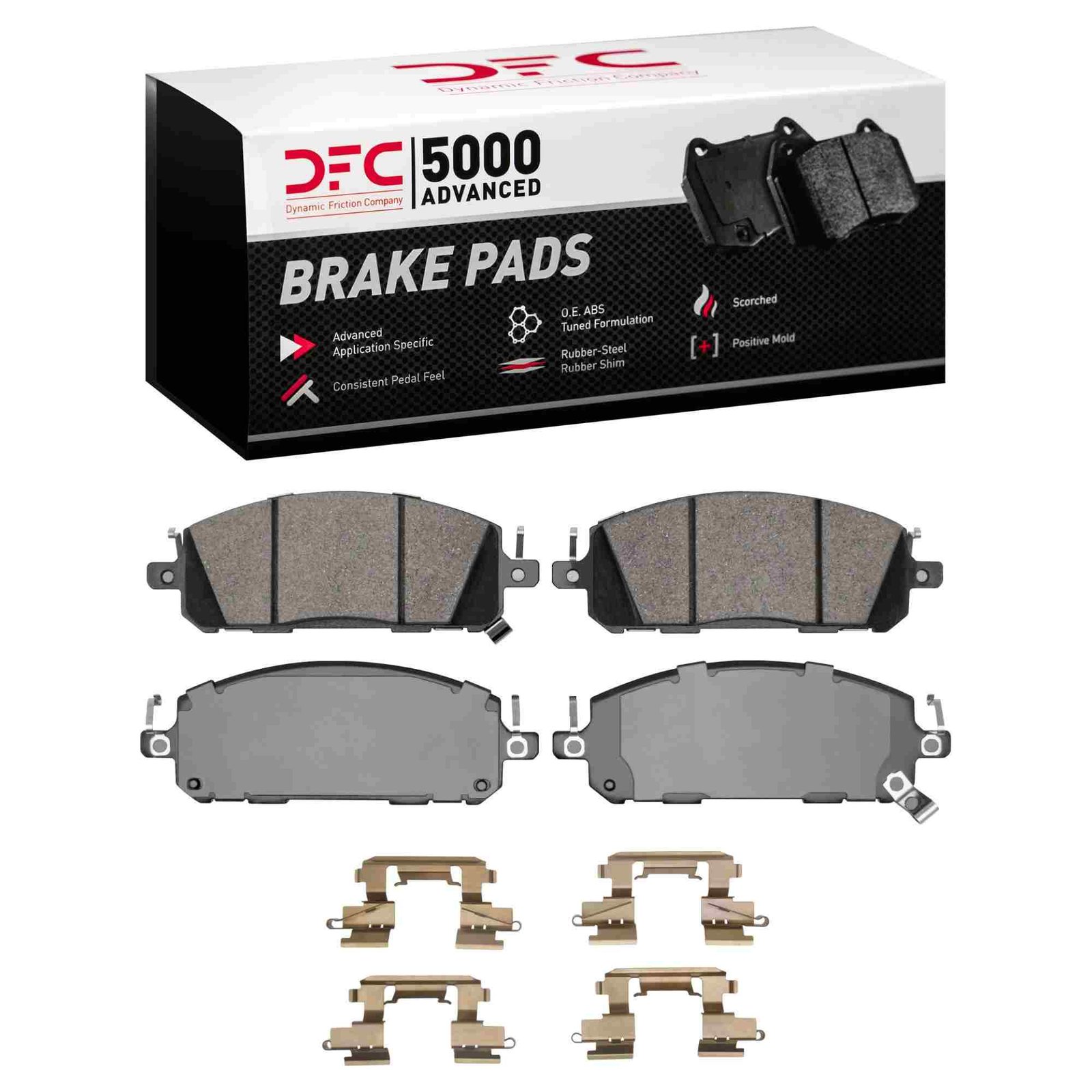 DF_1551241301_Fro.jpg Dynamic Friction 2021-2025 Infiniti QX60 Front 5000 Advanced Ceramic Brake Pads and Hardware Kit - Image 1