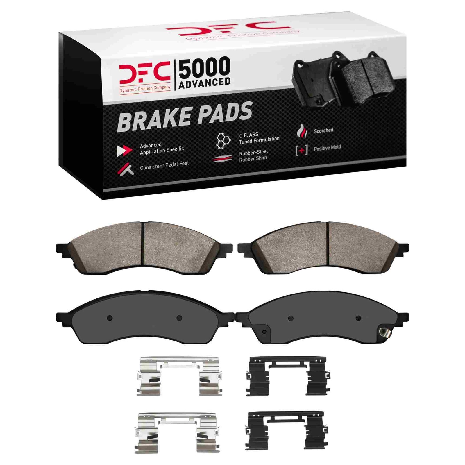 DF_1551242701_Fro.jpg Dynamic Friction 2021-2024 Ford Edge Front 5000 Advanced Ceramic Brake Pads and Hardware Kit - Image 1